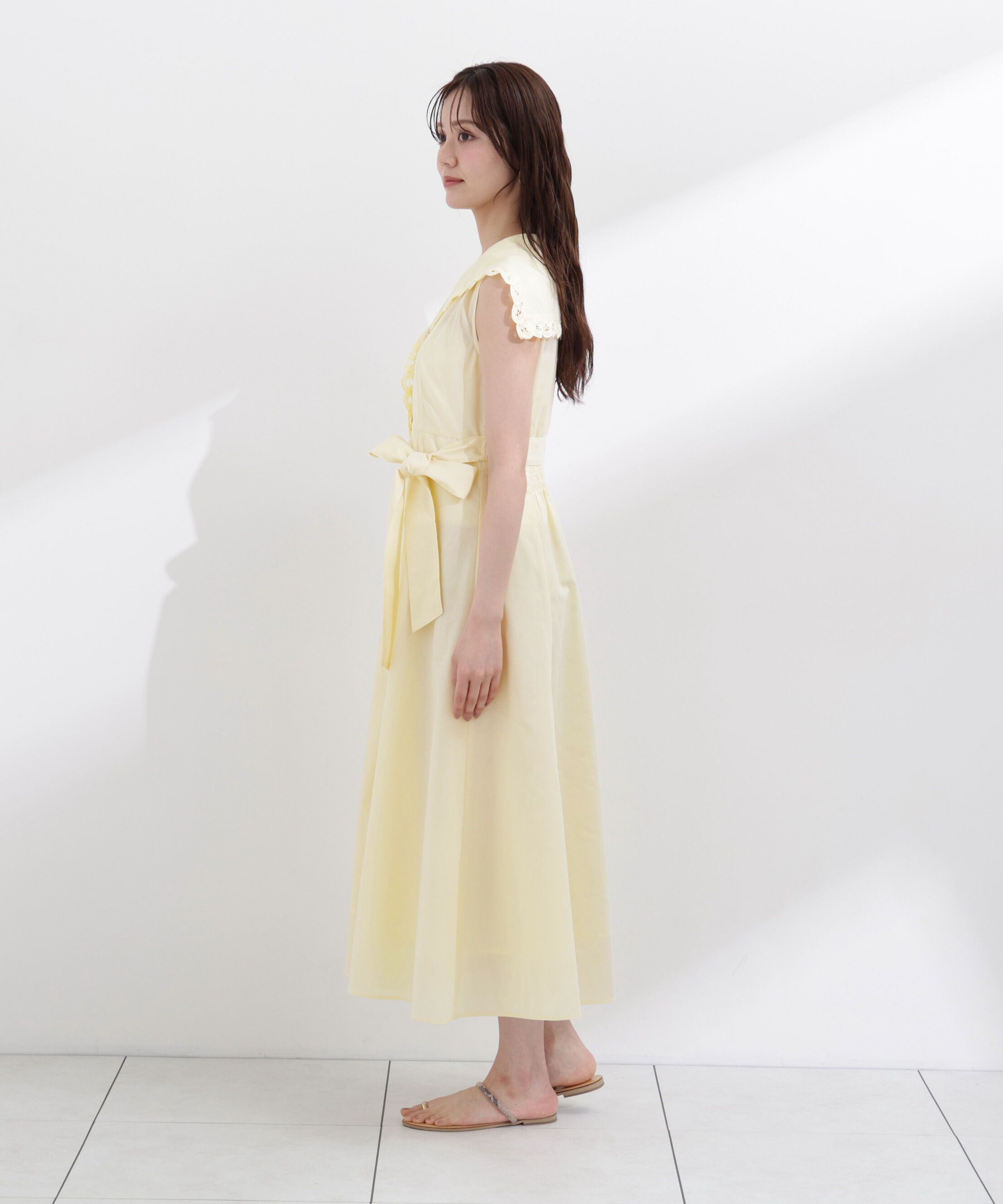 PROPORTION BODY DRESSING「＜中川紅葉さん着用＞セーラーカラーレーストリムワンピース」|ワンピース|