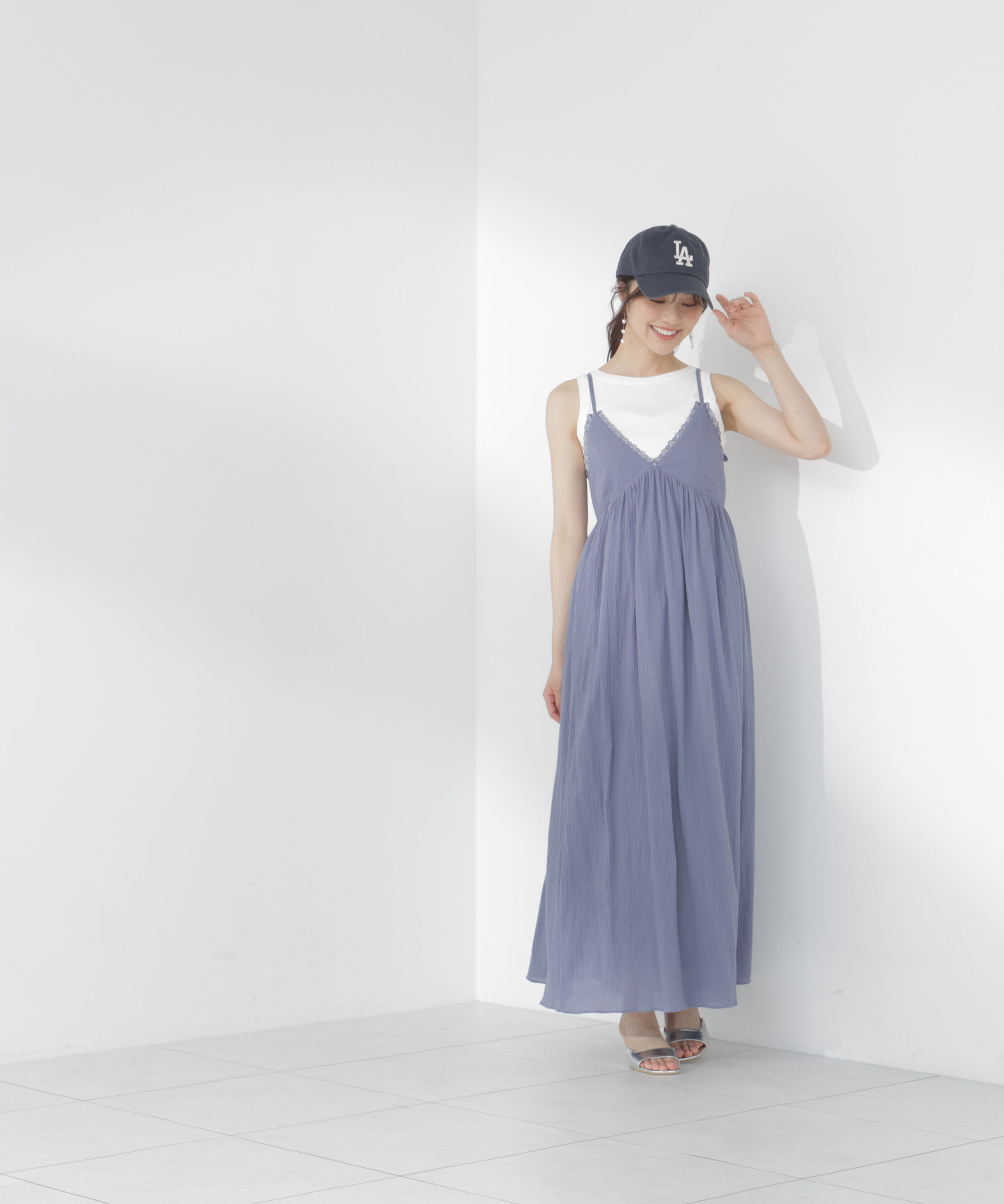PROPORTION BODY DRESSING「＜中川紅葉さん着用＞〈a/mie〉レースペプラムタンク」|Tシャツ・カットソー|