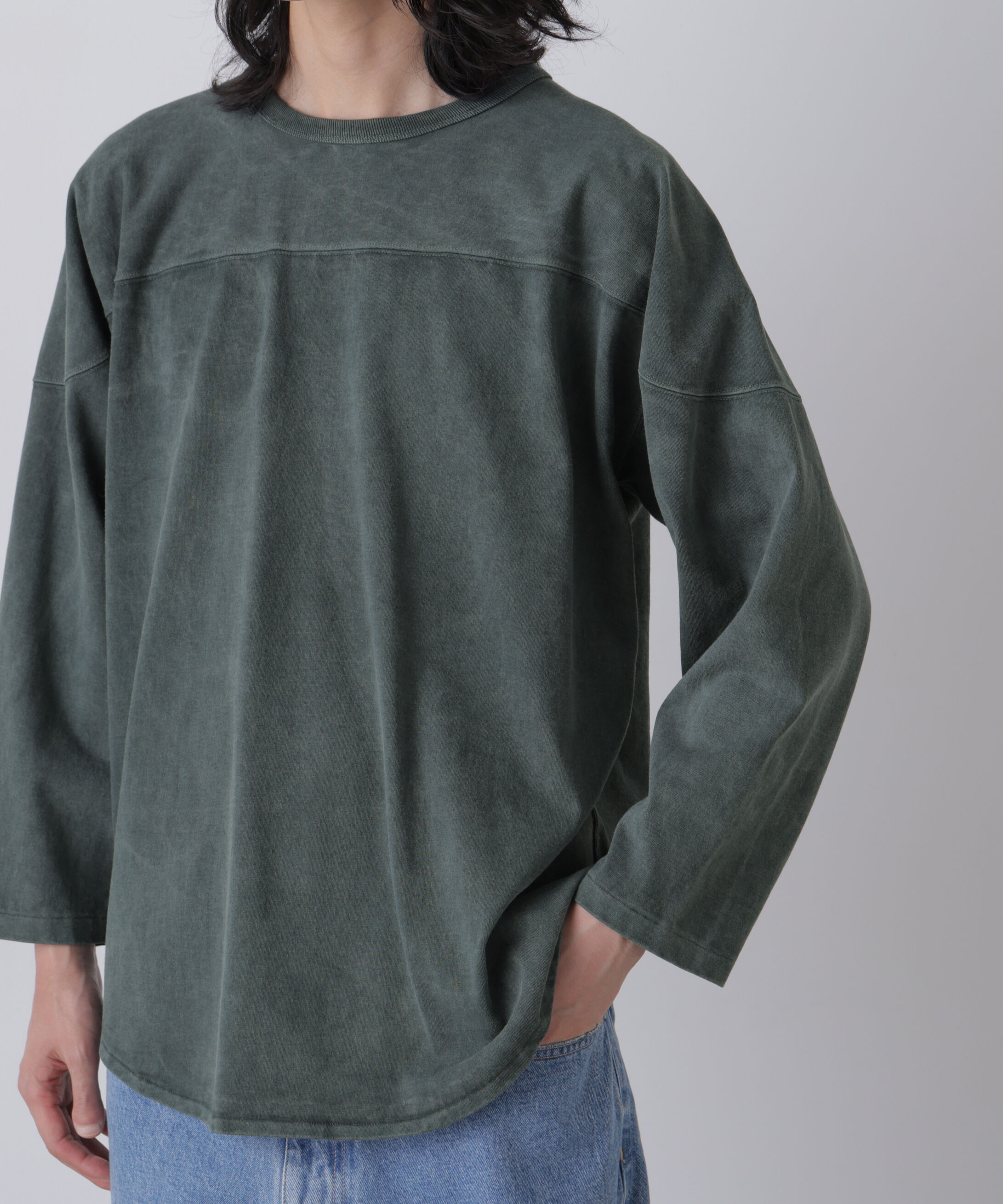 YLEVE 「YLEVE / PIGMENT DYED COTTON FOOTBALL T」|Tシャツ・カットソー|
