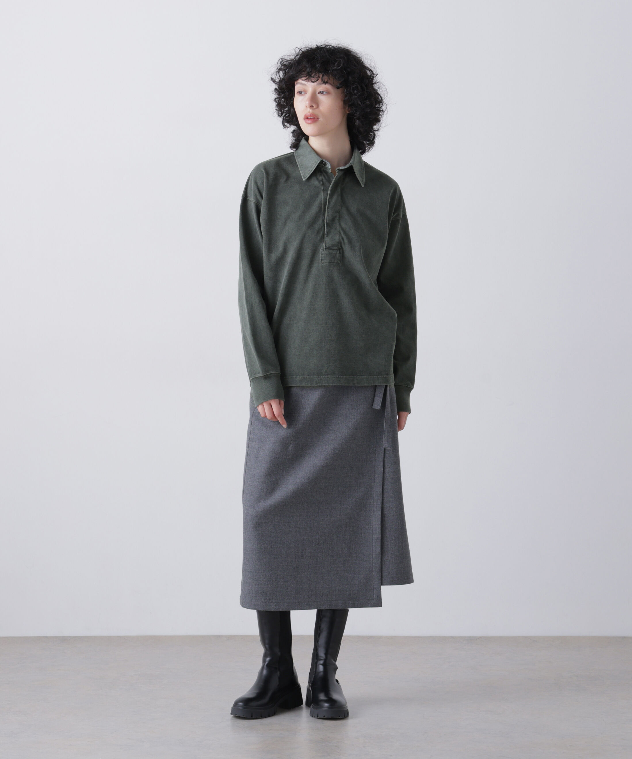 YLEVE 「YLEVE / PIGMENT-DYED COTTON RUGBY SHIRT」|Tシャツ・カットソー|
