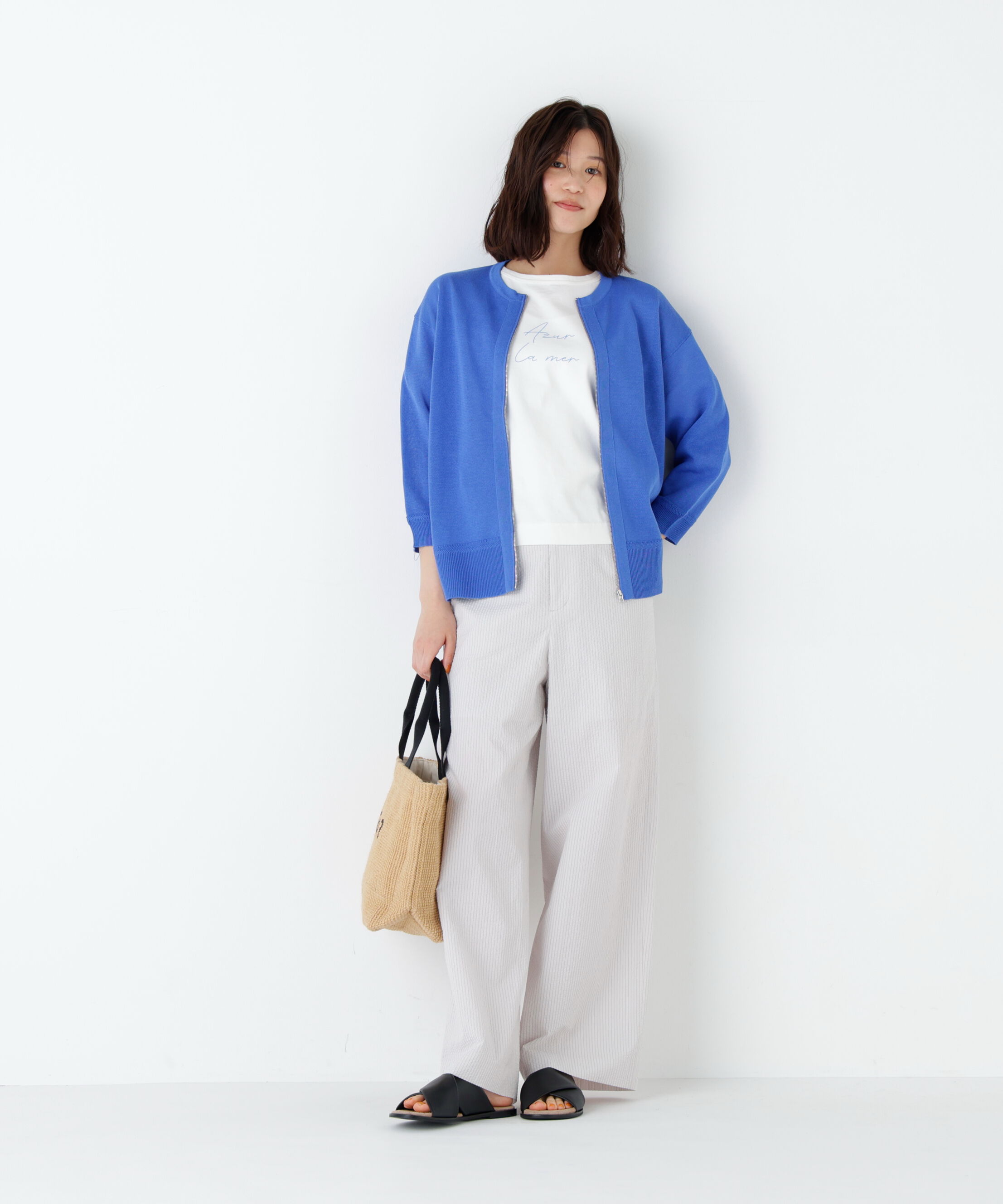  「《名品 / マルチサイズ》サッカーファインストライプセミワイドパンツ」|その他|
