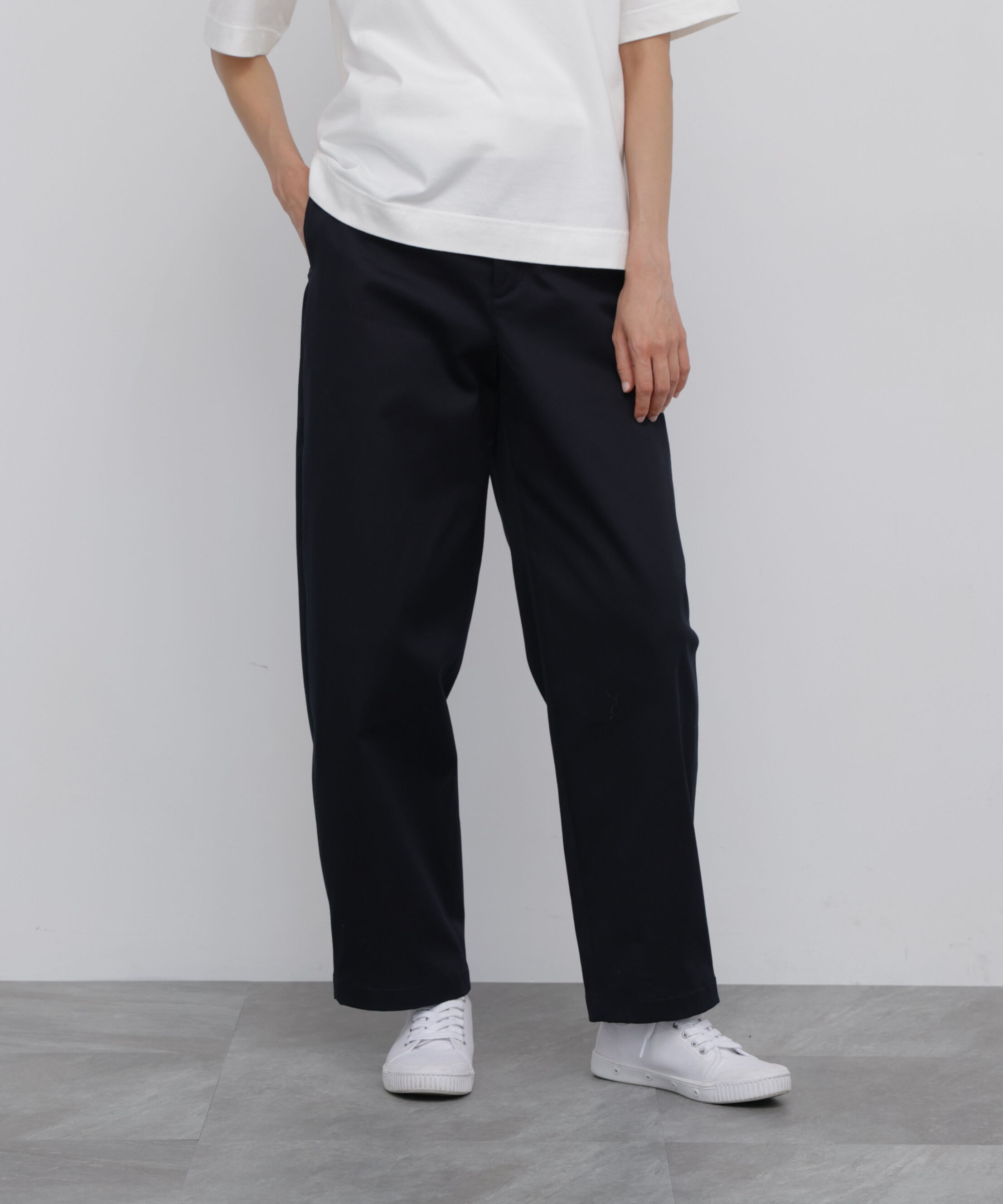  「◆コットンツイルストレッチバレルパンツ」|その他|ネイビー