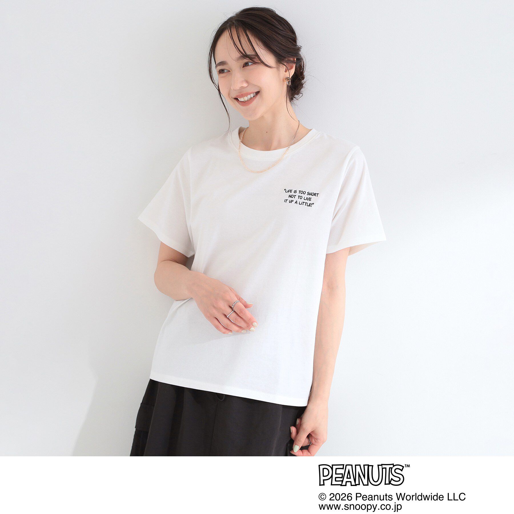 SHOO･LA･RUE「【PEANUTS】ひんやりプリントTシャツ」|Tシャツ・カットソー|