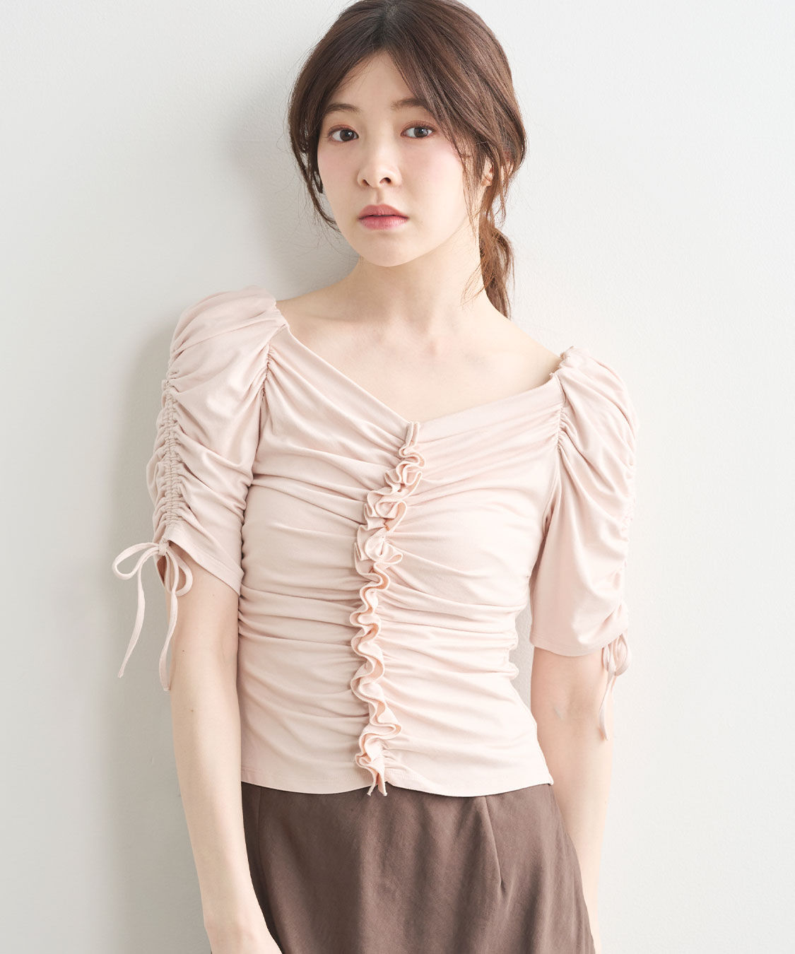 COCO DEAL「フリルドレープトップス」|Tシャツ・カットソー|