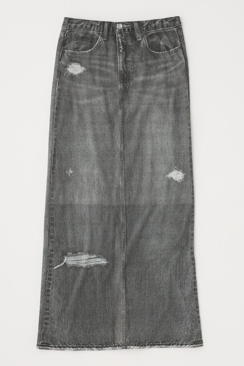 MOUSSY「DENIM PRINT TRANSPARENT スカート」|スカート|