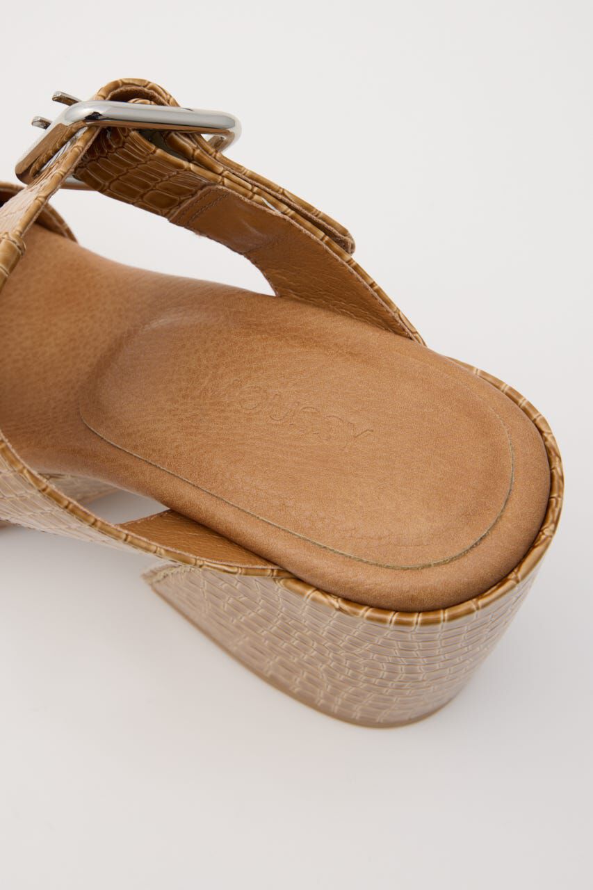 MOUSSY「CROCO CHUNKY HEEL サンダル」|サンダル|