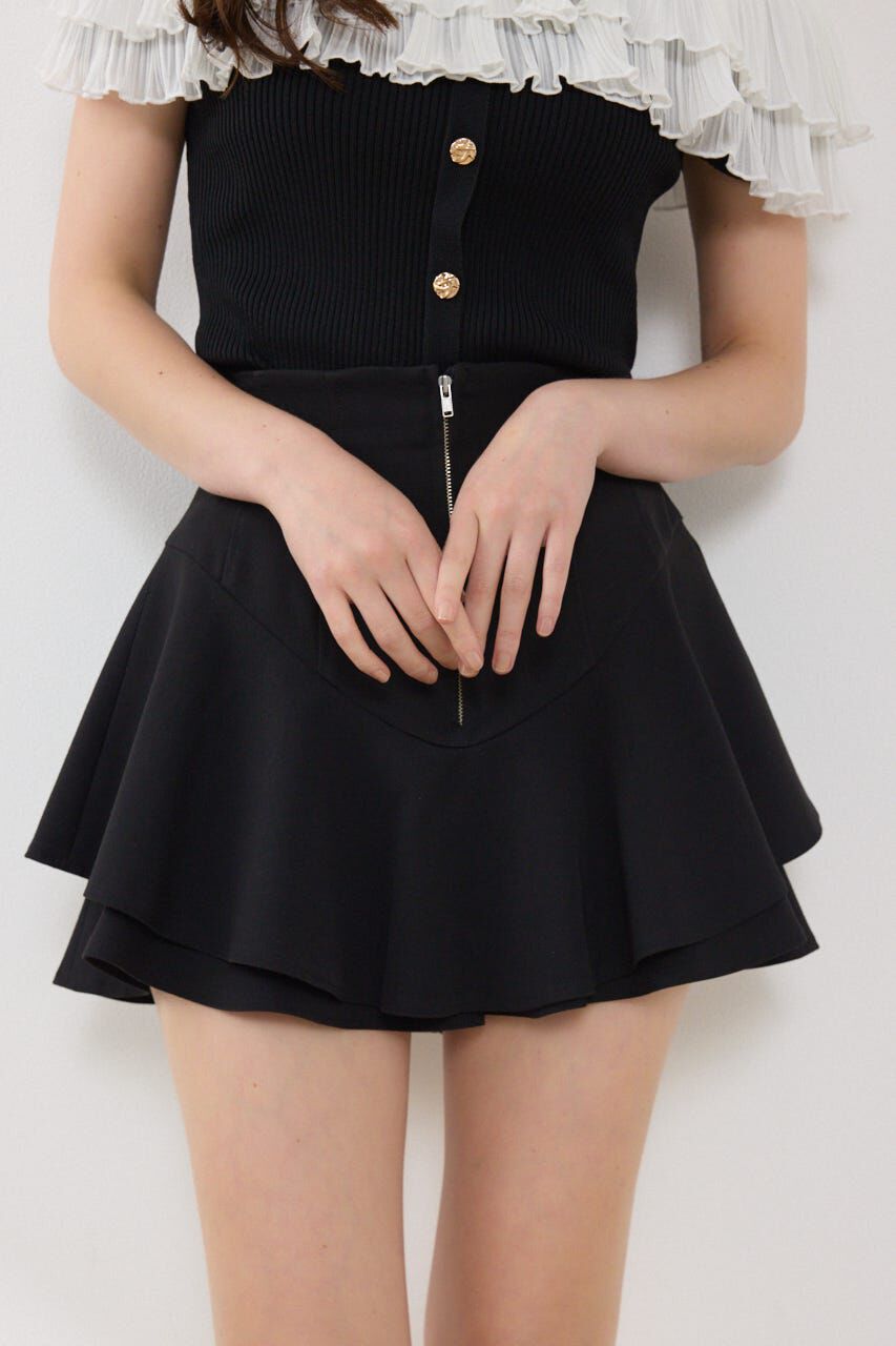 rienda「レイヤードヘムコルセットスコートショートパンツ」|その他|BLK