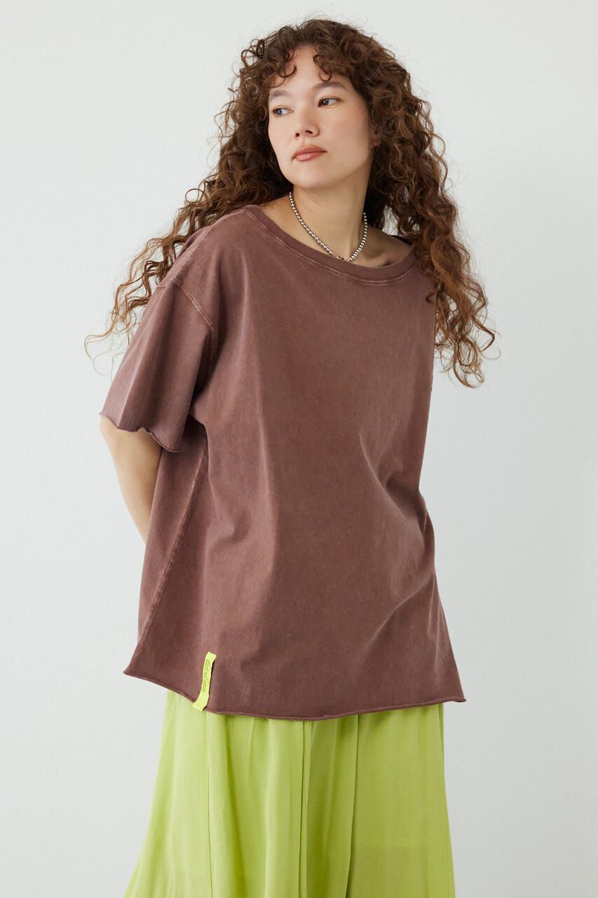 RODEO CROWNS「ピグメントルーズオフショルTシャツ」|Tシャツ・カットソー|BRN