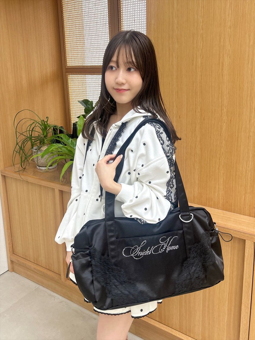 SNIDEL HOME「【WEB限定カラーあり】ビジューロゴキャリーオンバッグ」|トートバッグ|