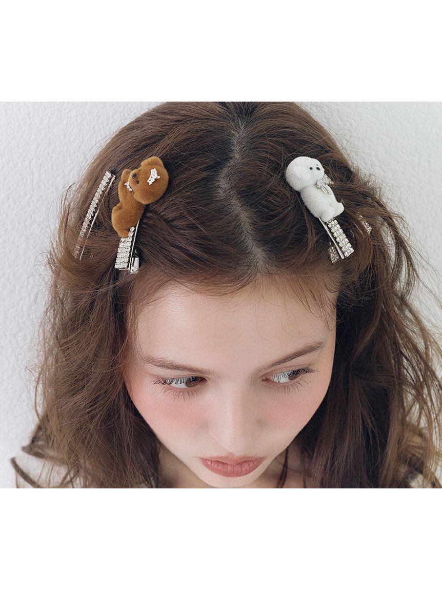 SNIDEL HOME「DOGビジューヘアピンセット」|その他|