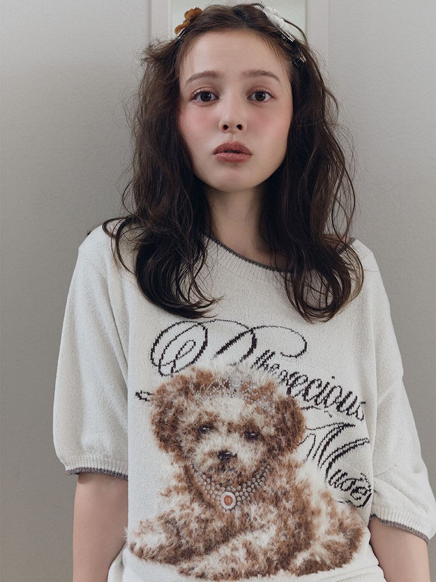 SNIDEL HOME「【WEB限定】【セット商品】DOGラメジャガードプルオーバー＆ショートパンツSET」|ルームウェア|