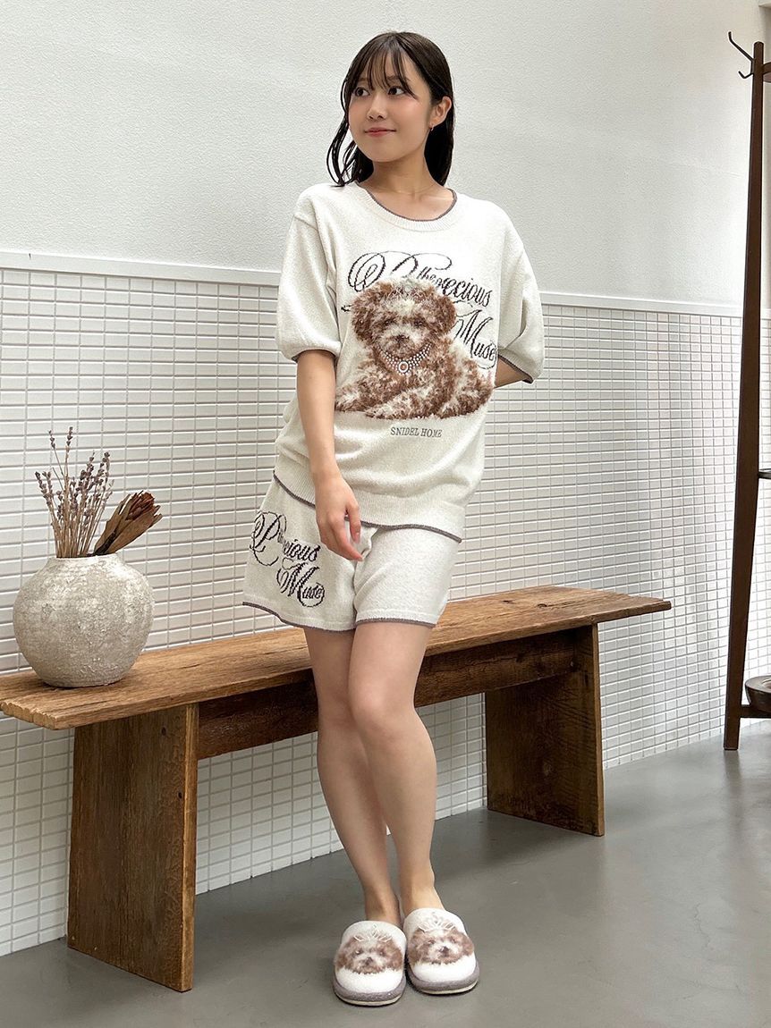 SNIDEL HOME「DOGラメジャガードショートパンツ」|ルームウェア|