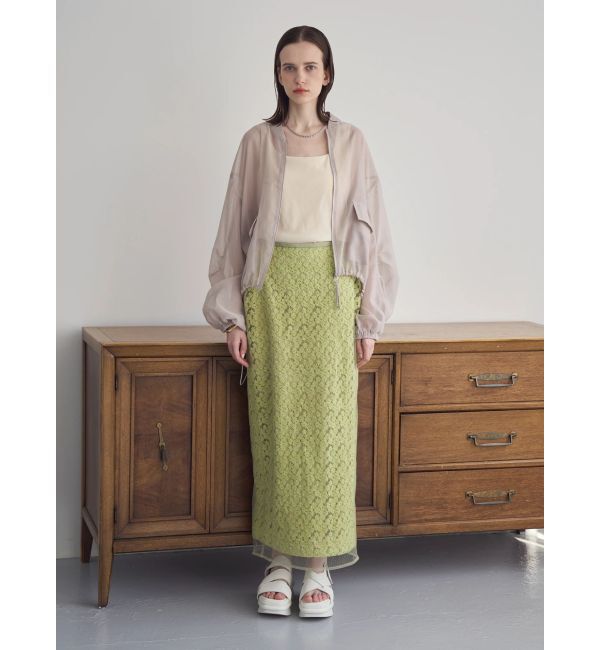 ELENDEEK「EMBROIDERY I-LINE SK」|スカート|