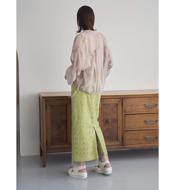 ELENDEEK「EMBROIDERY I-LINE SK」|スカート|