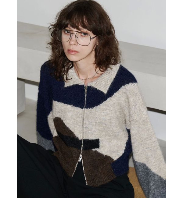 EMODA「【VEQUM】JACQUARD PATTERN KNIT」|ニット・セーター|