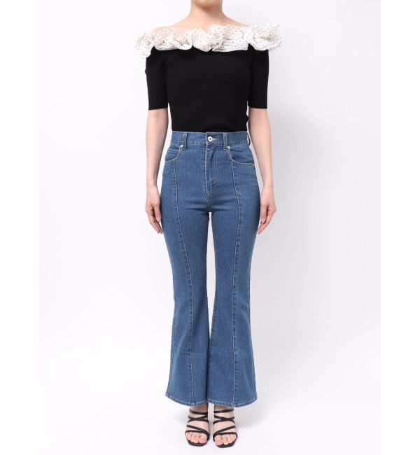 MERCURYDUO「ストレッチブーツカットデニムパンツ」|デニム|