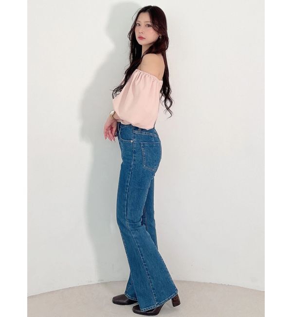 MERCURYDUO「ストレッチブーツカットデニムパンツ」|デニム|