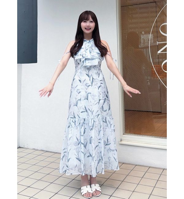 MERCURYDUO「花柄アメスリラッフルワンピース」|ワンピース|