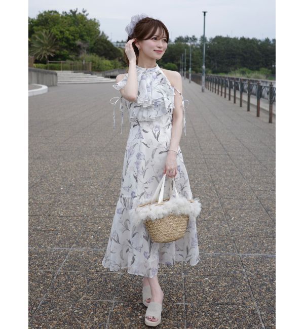 MERCURYDUO「花柄アメスリラッフルワンピース」|ワンピース|