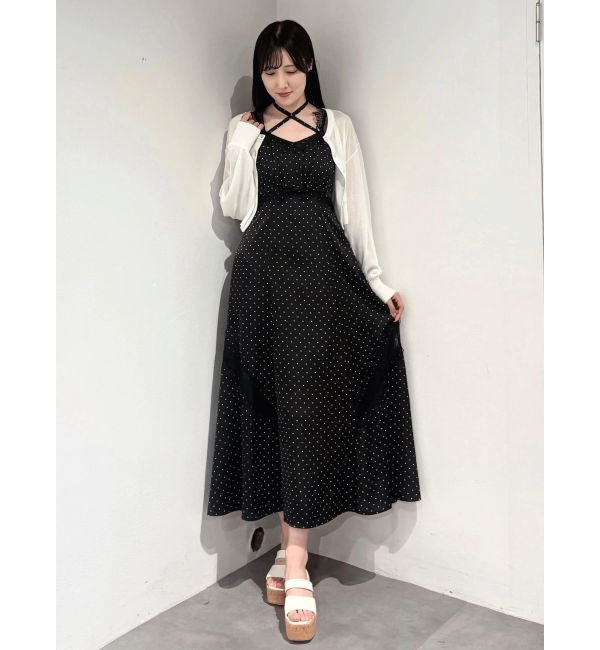 MERCURYDUO「コンパクトシアークルーネックロングスリーブカーディガン」|カーディガン|
