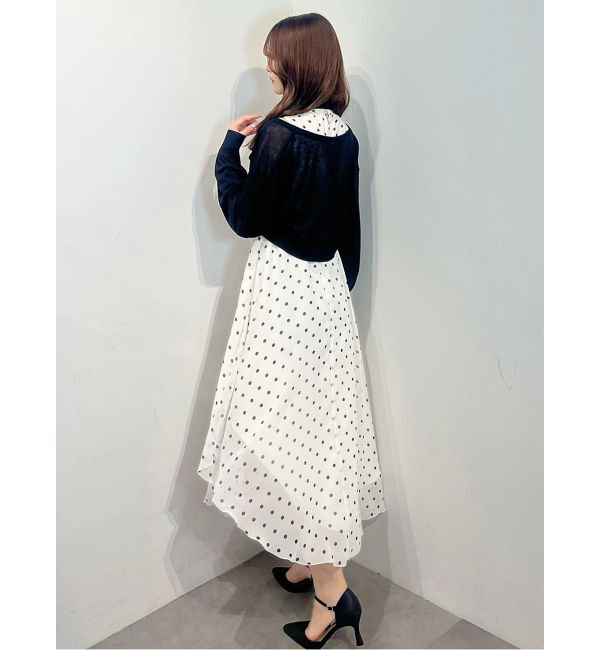 MERCURYDUO「コンパクトシアークルーネックロングスリーブカーディガン」|カーディガン|