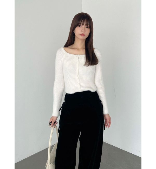 MERCURYDUO「2WAYミニシャギーカーデライクニット」|カーディガン|