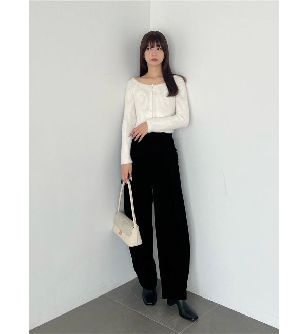 MERCURYDUO「2WAYミニシャギーカーデライクニット」|カーディガン|