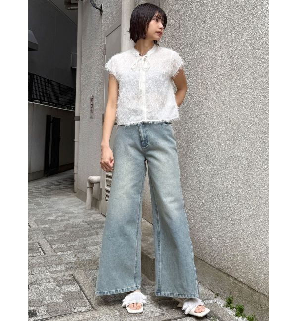MURUA「サイドジップクロスウエストデニム」|デニム|