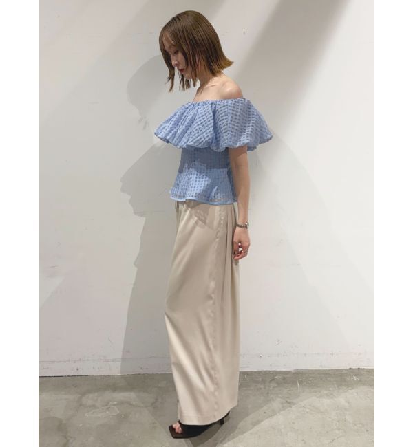 LAGUNAMOON「サテンベルトデザインワイドパンツ」|その他|