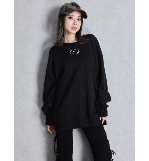 GYDA「GD CUT OUT スウェットトップス」|スウェット・ジャージ|