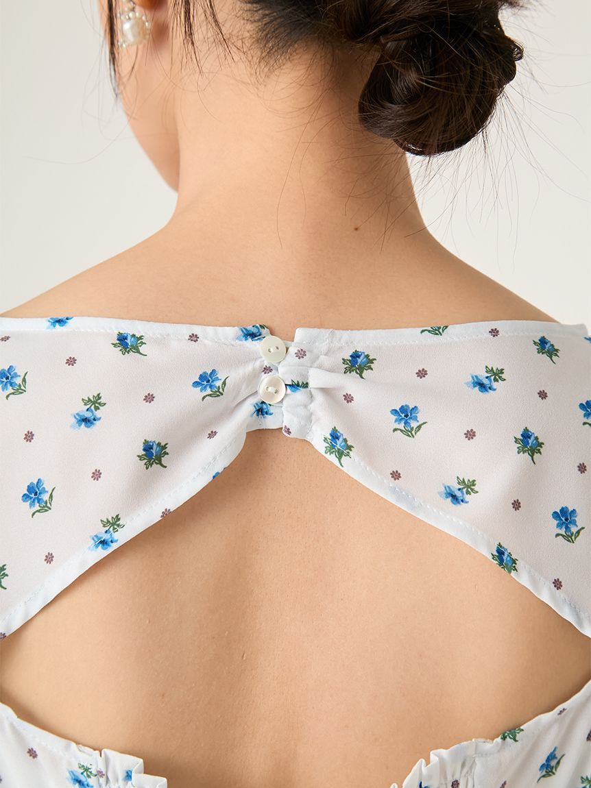 FRAY I.D「【FRAY I.D MADE WITH LIBERTY FABRIC】パフスリーブワンピース」|ワンピース|