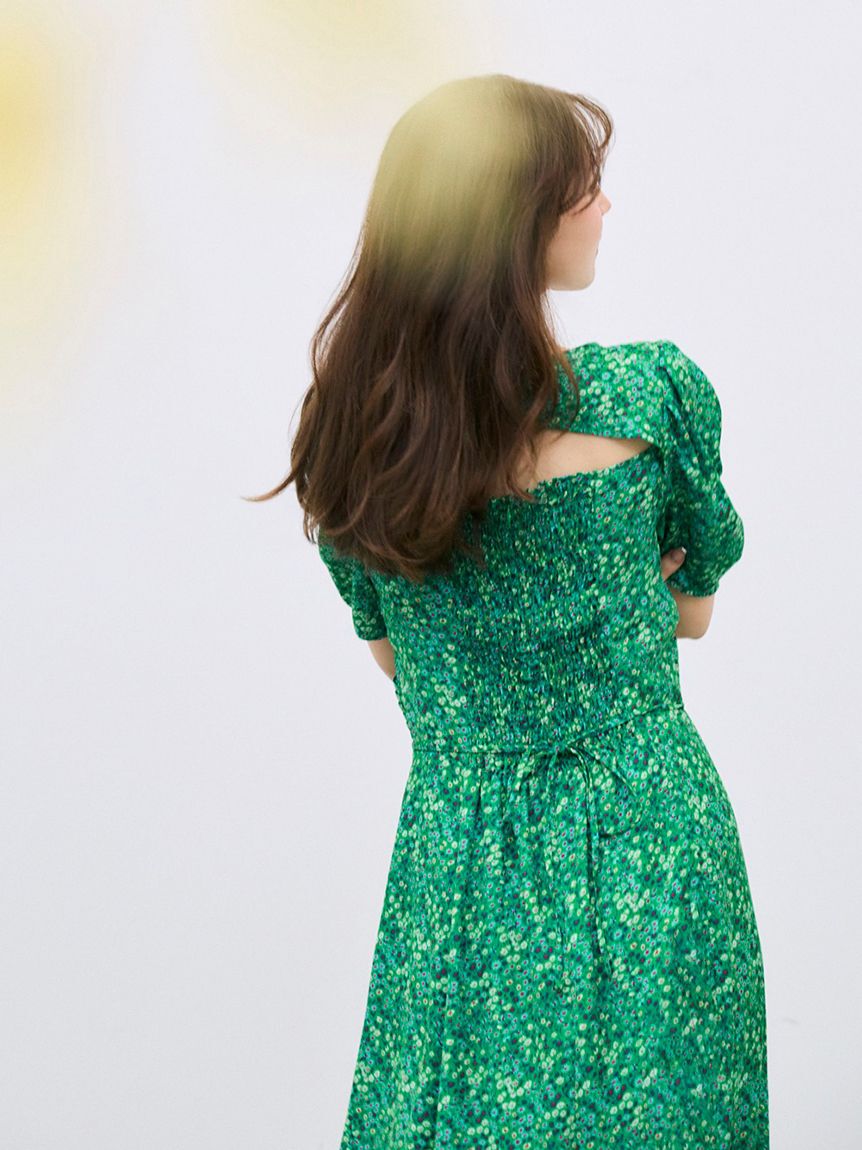 FRAY I.D「【FRAY I.D MADE WITH LIBERTY FABRIC】パフスリーブワンピース」|ワンピース|