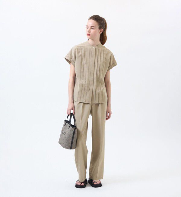 MACKINTOSH PHILOSOPHY「ウールライクトロツータックワイドパンツ」|スラックス|