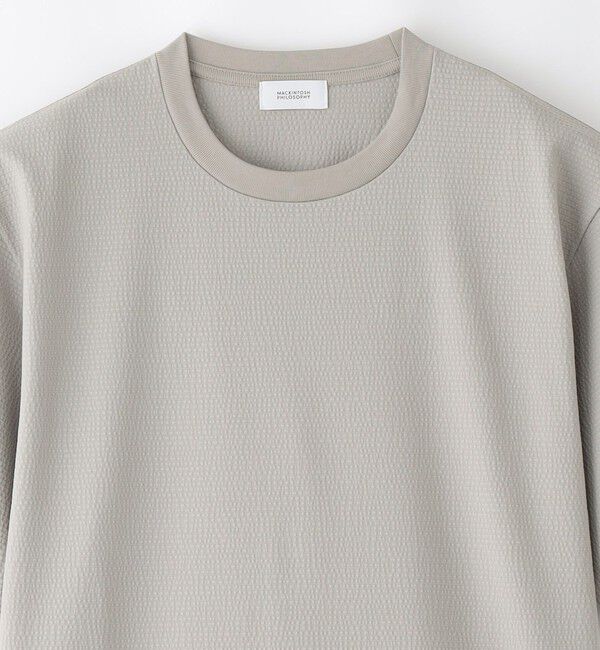 MACKINTOSH PHILOSOPHY「クルーネックTシャツ トリコットサッカーボーダー」|Tシャツ・カットソー|