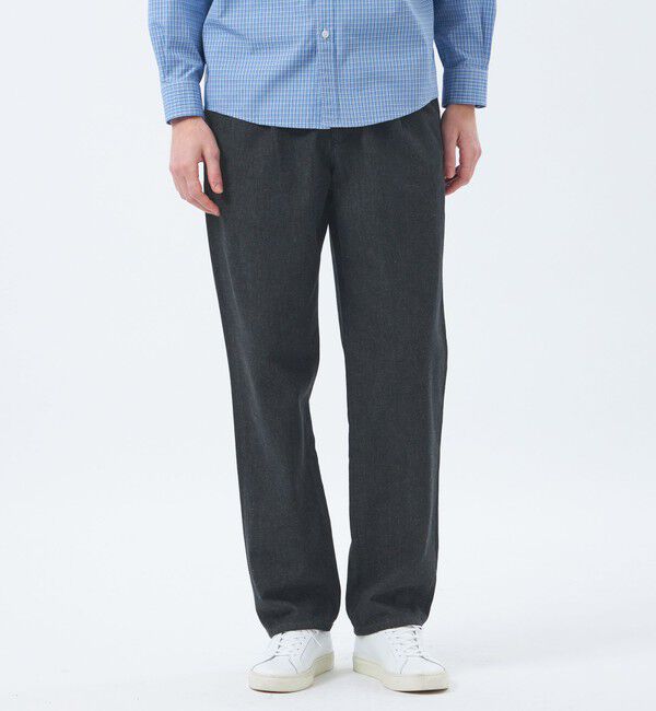 MACKINTOSH PHILOSOPHY「【WEEKENDER】ワンタックテーパード 10ozデニム」|デニム|チャコールグレー2