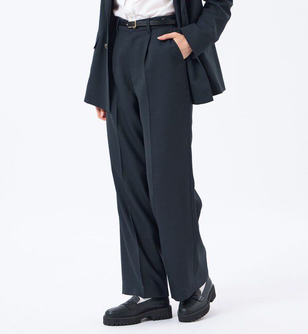 MACKINTOSH PHILOSOPHY「【TROTTER（トロッター）シリーズ】アクションオックスワイドパンツ」|スラックス|ネイビー