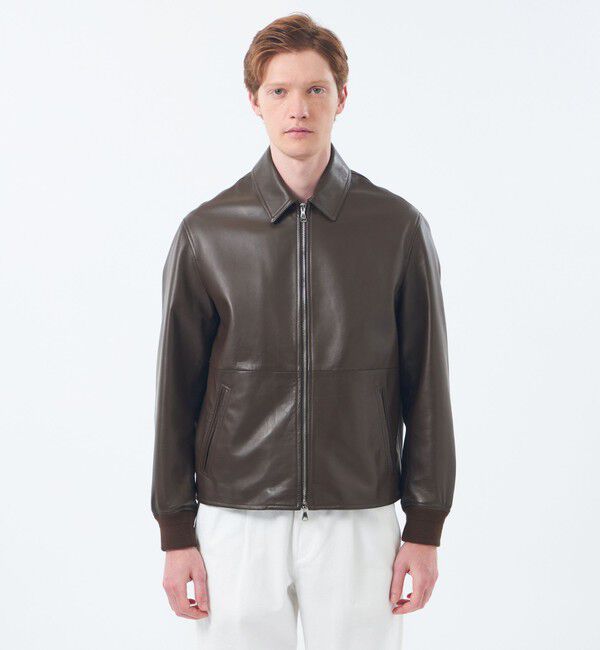 MACKINTOSH PHILOSOPHY「【WEB&一部店舗限定】EMMETIコラボ ジップアップブルゾン 0.5mmナッパレザー」|ブルゾン・スタジャン|
