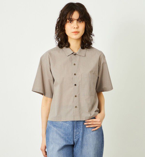 MACKINTOSH PHILOSOPHY「GREY LABEL チェックショートスリーブシャツ」|シャツ・ブラウス|ベージュ