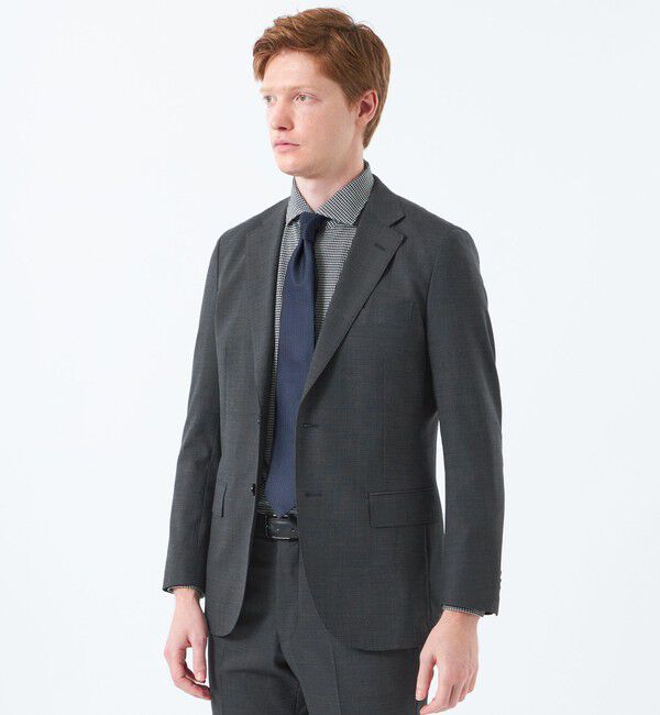 MACKINTOSH PHILOSOPHY「【WEB&一部店舗限定】トロッター ジャケット ウール混マイクロ千鳥」|テーラードジャケット|チャコールグレー