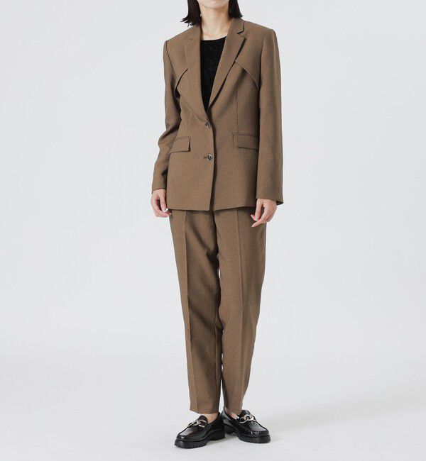  「フロントダーツテーパードパンツ」|スラックス|