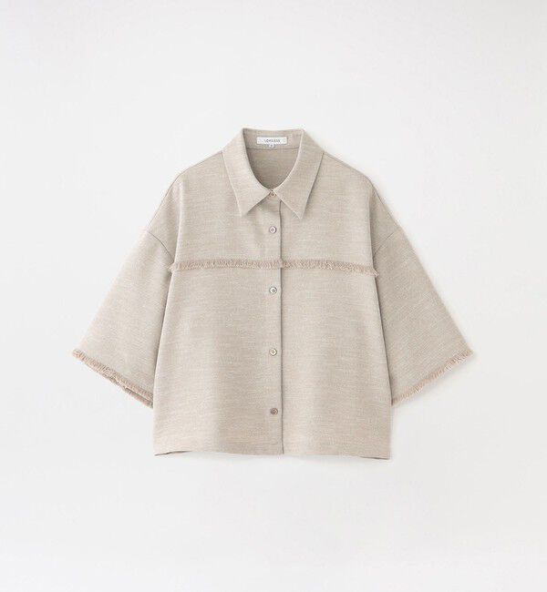  「フリンジハーフスリーブシャツ」|シャツ・ブラウス|ベージュ