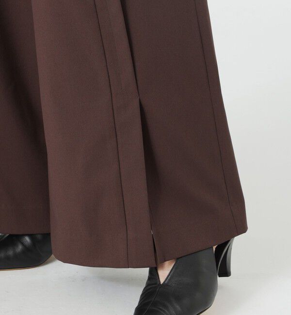  「ファインツイル スリットワイドパンツ」|スラックス|