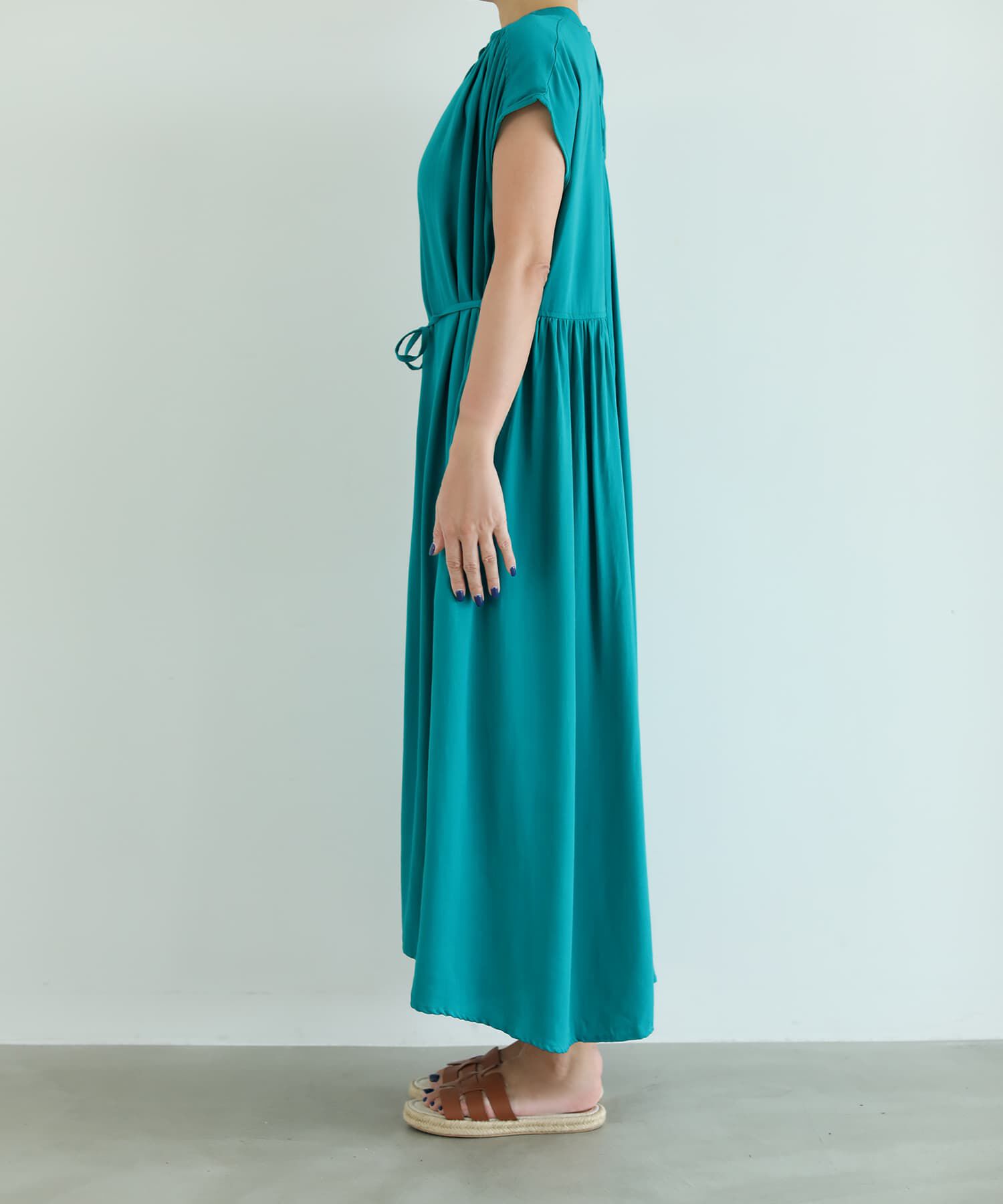 STYLE DELI「レーヨンバンドカラードレープワンピース」|ワンピース|