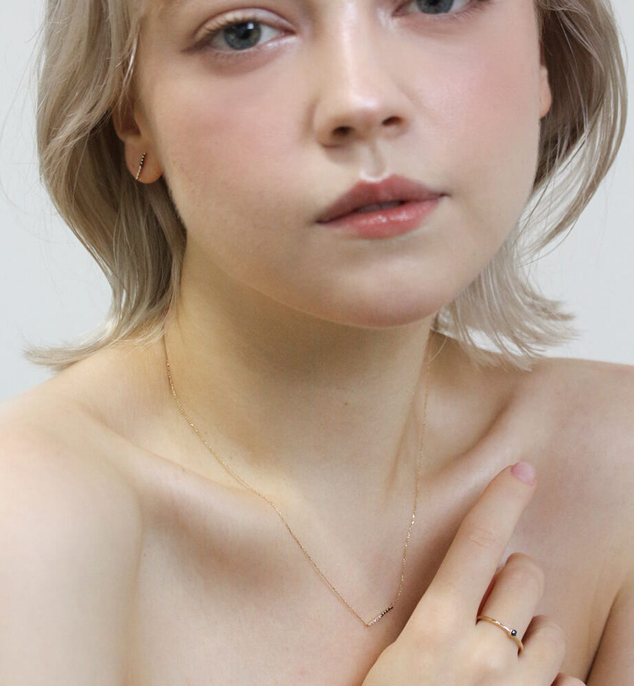  「ブラックダイヤモンド / ダイヤモンド ピアス | K10YG」|ピアス|