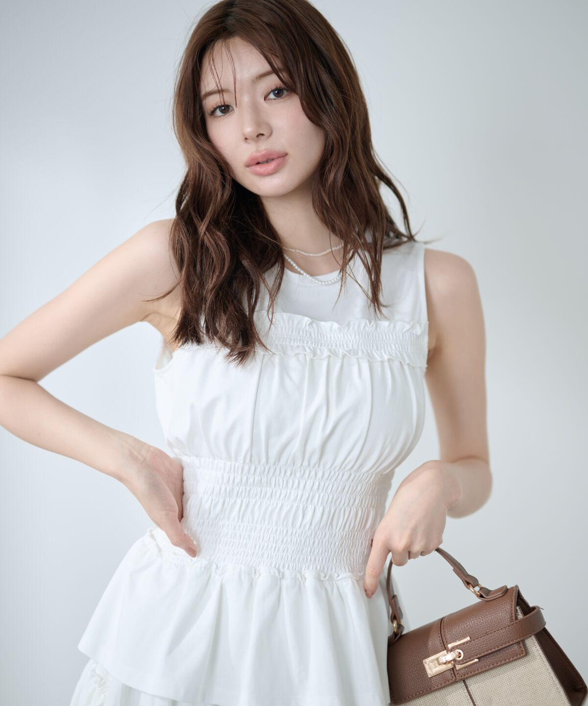 アンドクチュール「シャーリングカットプルオーバー」|Tシャツ・カットソー|