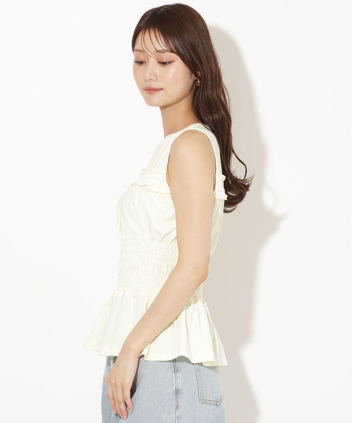 アンドクチュール「シャーリングカットプルオーバー」|Tシャツ・カットソー|