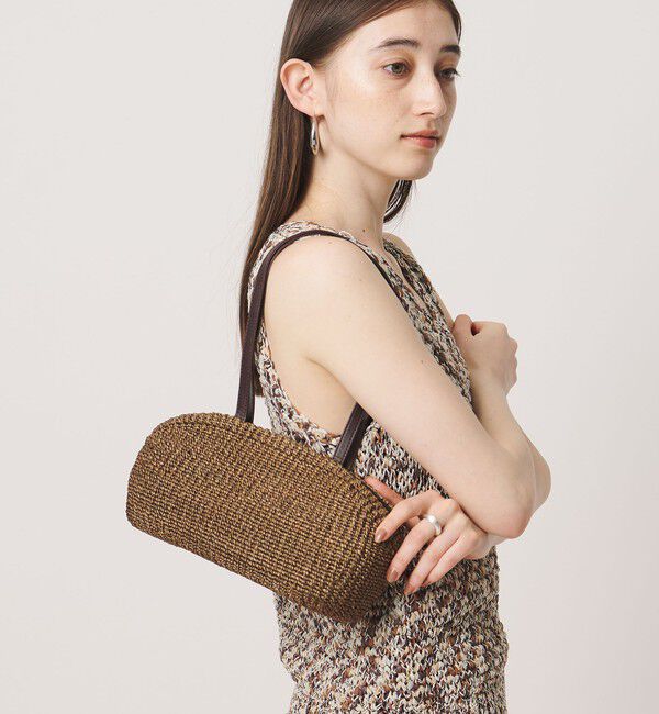 UNITED ARROWS「アバカ コクーン バッグ」|かごバッグ|DK.BROWN
