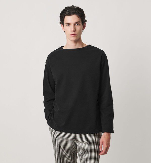 UNITED ARROWS「スエーディージャージ バスクシャツ」|Tシャツ・カットソー|BLACK