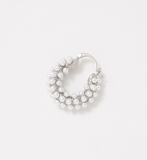 UNITED ARROWS「イミテーションパール フープピアス」|ピアス|