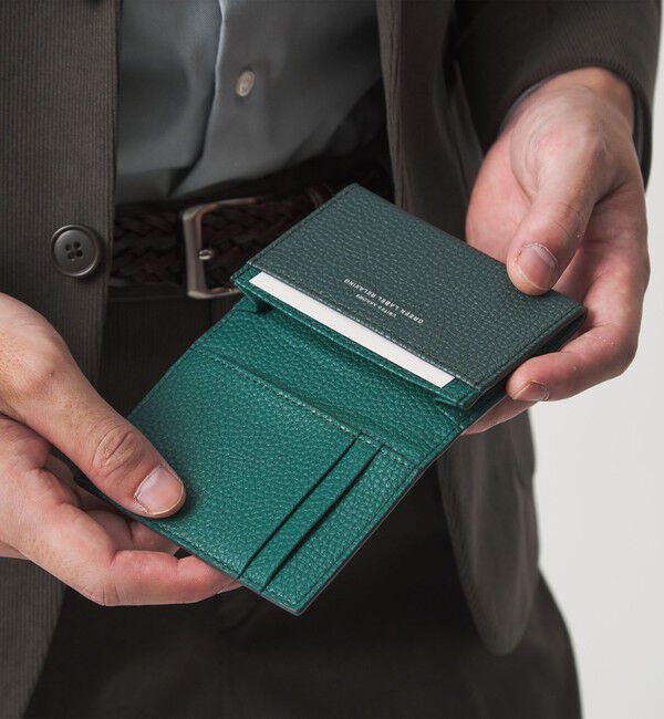 UNITED ARROWS green label relaxing「シボ レザーライク フラップ カードケース」|名刺入れ・カードケース|